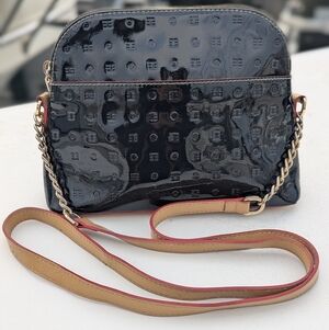 Arcadia | Laura Black Patent Leather Crossbody Bag Made in Italy